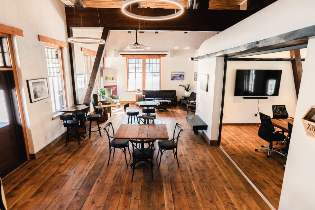 Modern open concept workspace